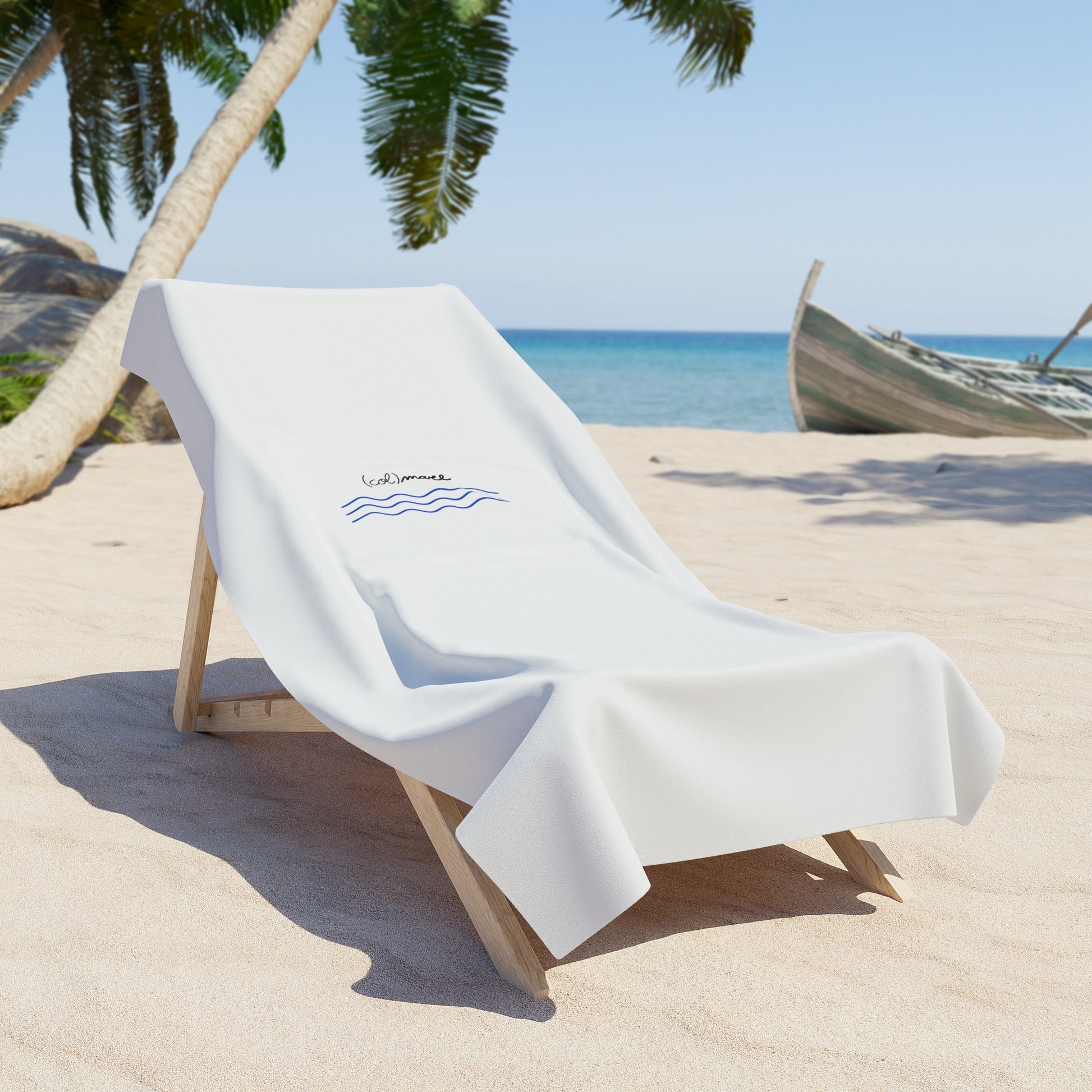 Col mare - White Beach Towel